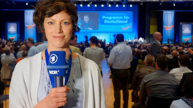 Malin auf dem Bundesparteitag der AfD in Stuttgart am 30. April.