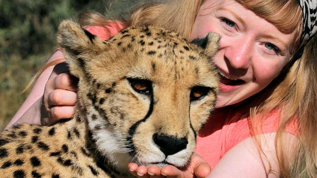 Paula und ein Gepard