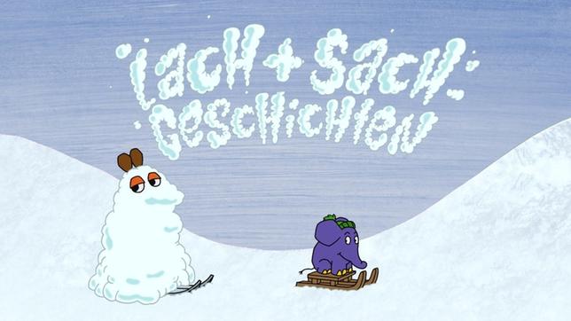 Maus und Elefant im Schnee