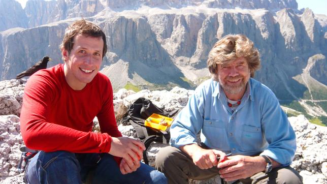 Bild: BR/megaherz gmbh Willi mit dem Extrembergsteiger Reinhold Messner auf dem Großglockner.