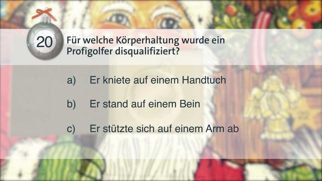 Adventsrätsel: Warum wurde ein Profigolfer disqualifiziert?