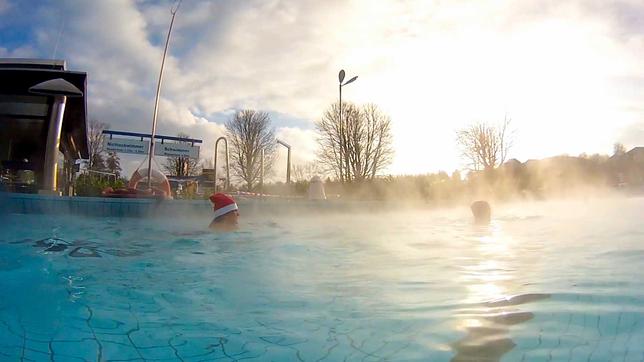 Winterschimmer im Freibad Oelde-Stromberg