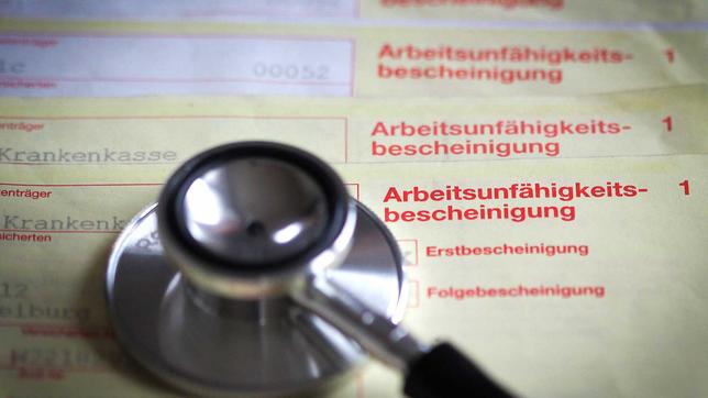 Krankenschein, Krankmeldung