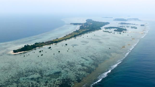 Die Insel Pari aus der Vogelperspektive