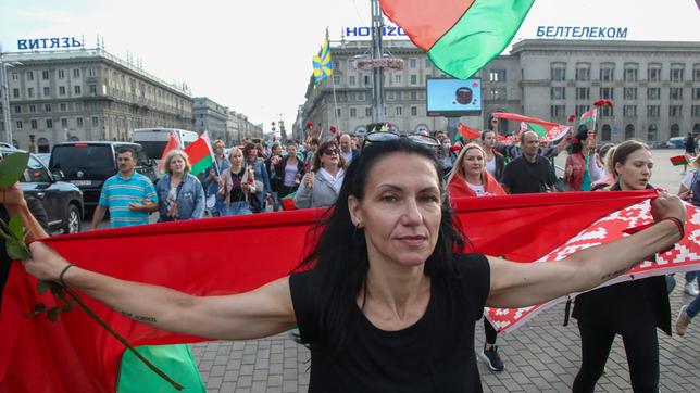 Demonstration für Präsident Lukaschenko in Minsk