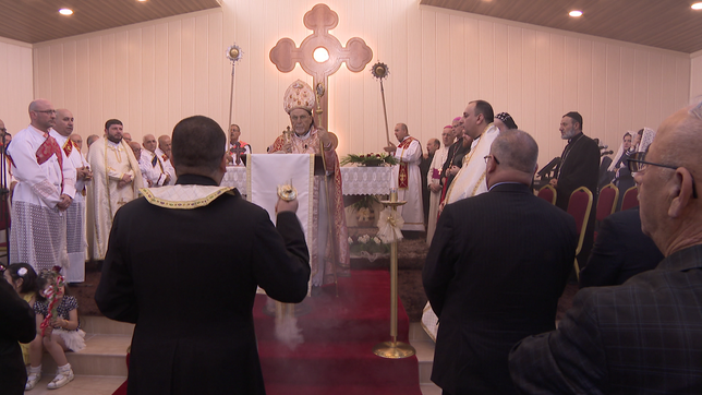 Diese christlichen Flüchtlinge aus Karakosch befinden sich zur Zeit in Dohuk.