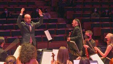 Orchster beim Konzert 