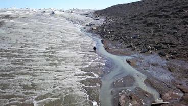 Gletscher mit Gletscherschlamm