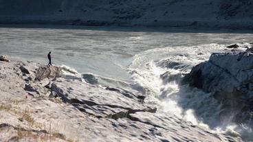 Gletscher mit Gletscherschlamm