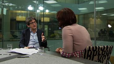 Annette Dittert im Interview mit "Guardian"-Herausgeber Alan Rusbridger 