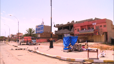 Menschenleere Straße in Tikrit