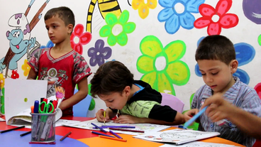 Kinder in unterirdischem Waisenhaus in Aleppo.