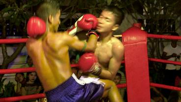 Sie kämpfen für die Freiheit, Boxer aus einem Gefängnis in Thailand.