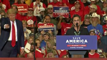 Harriet Hageman und Donald Trump bei Wahlveranstaltung