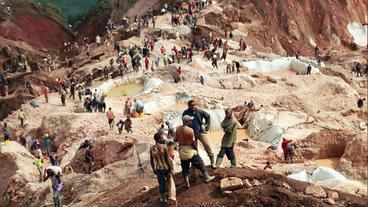 Hier wird Coltan abgebaut - in einer Mine im Osten des Kongos.