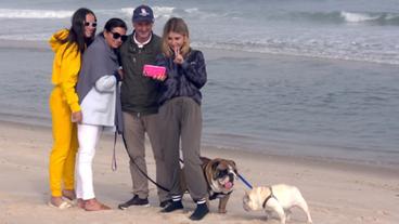 Familie Bickley am Strand