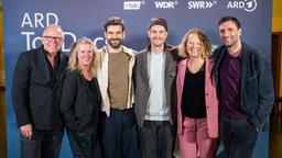 Christian Beetz, Jutta Krug, Moritz Riesewieck, Hans Block, Christiane Hinz und Georg Tschurtschenthaler (v.l.)