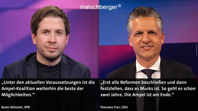 Kevin Kühnert und Thorsten Frei