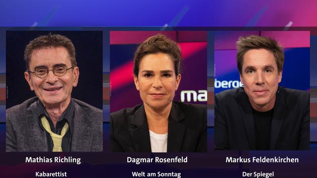 Mathias Richling, Dagmar Rosenfeld und Markus Feldenkirchen (v.l.n.r.)