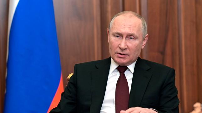 Wladimir Putin in seiner Rede an die Nation am 21. Februar 2022