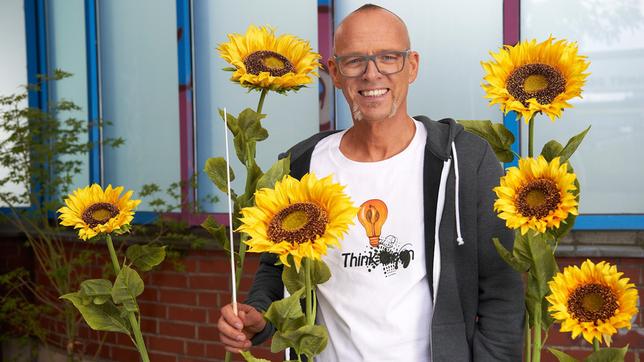 Bild: ARD/Melanie Grande Wendehälse Sonnenblumen!