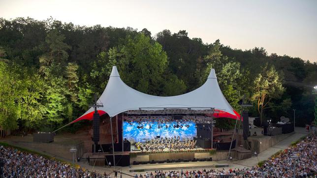 Blick auf die Waldbühne.