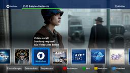 HbbTV-Startleiste mit Zugang zur Das Erste Mediathek und mehr