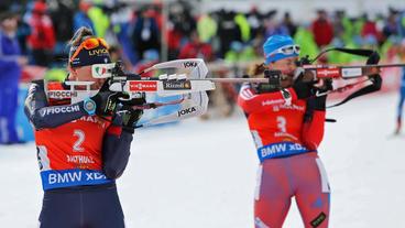 Die Biathlon-Verfolgung der Damen aus Antholz