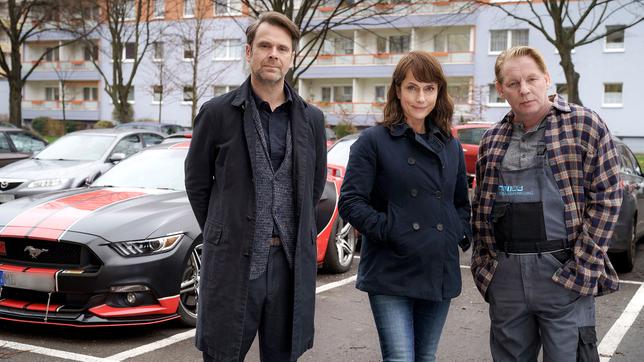 Matthias Matschke (Rolle Dirk Köhler), Claudia Michelsen (Rolle Doreen Brasch) und Ben Becker (Rolle Klaus Wagner) (v.l.n.r.)