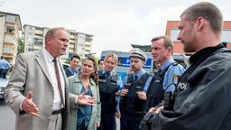 LKA-Ermittler Felix Murot (Ulrich Tukur), seine Kollegin Magda Wächter (Barbara Philipp), Polizistin Schreiner (Monika Anna Wojtyllo), Polizist Dreher (Tom Lass), Polizist Brendel (Jörg Bundschuh) und SEK-Mann Backhaus (Felix Schönfuss).