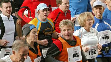 Fritz Dellwo beim Marathonlauf