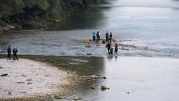 Am "Tatort"-Set: An der Isar.