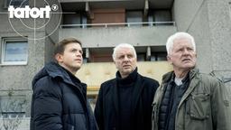 Die beiden Münchner Kriminalhauptkommissare Ivo Batic (Miroslav Nemec, rechts) und Franz Leitmayr (Udo Wachtveitl, Mitte) mit ihrem Kollegen Kriminalkommissar Kalli Hammermann (Ferdinand Hofer). Weiteres Bildmaterial finden Sie unter www.br-foto.de.