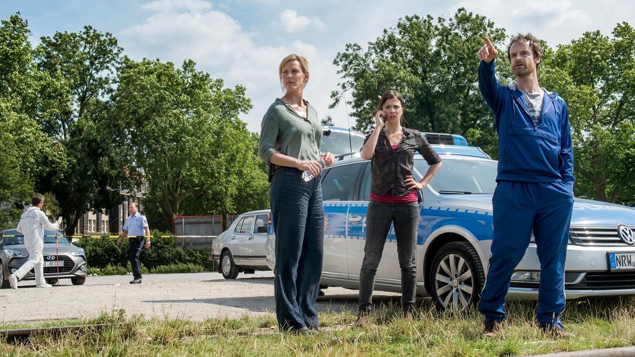 TATORT DORTMUND: Die Kommissare Peter Faber (Jörg Hartmann), Nora Dalay (Aylin Tezel) und Martina Bönisch (Anna Schudt) ermitteln.