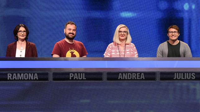 Die Kandidaten: Ramona Rothe, Paul Westphal, Andrea Ackermann und Julius März.