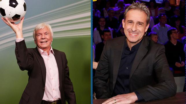 Dieter Kürten und Pierre Littbarski im Quizduell