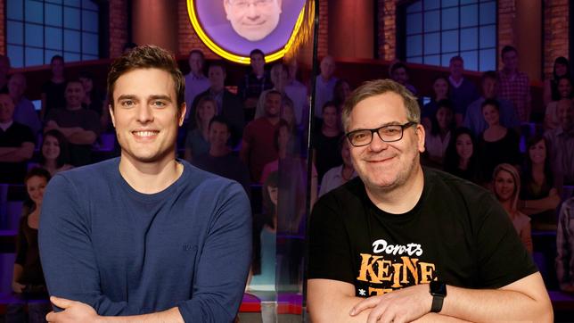 Bild: ARD/Morris Mac Matzen Rateteam-Kapitän Elton und der Tagesschau-Sprecher und Journalist Constantin Schreiber bilden ein Rateteam.