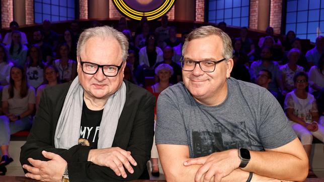 Rateteam-Kapitäne Elton mit dem Sänger Heinz Rudolf Kunze.