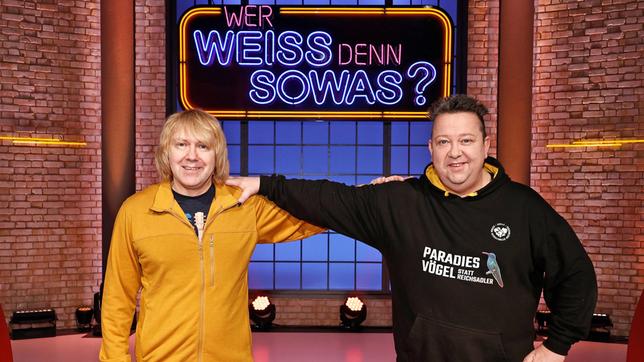 Sind als Kandidaten zu Gast bei "Wer weiß denn sowas?": Die beiden Musiker und Mitglieder der Band 'Die Prinzen', Tobias Künzel und Sebastian Krumbiegel.