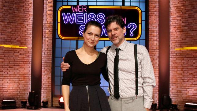 Treten bei "Wer weiß denn sowas?" als Kandidaten gegeneinander an: Die Schauspielerin Henriette Richter-Röhl und den Schauspieler Gregory B. Waldis.