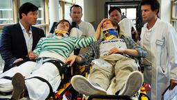Andi, Maya, Dr. Christian Kleist und Michael Sandmann im Krankenhaus