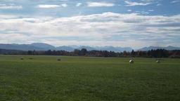 Panoramablick aufs bayerische Voralpenland