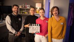 Victor Voss (DoP) , Franziska Jahn (Regie), Friederike Linke (Schauspielerin) und Nils Brunkhorst (Schauspieler).