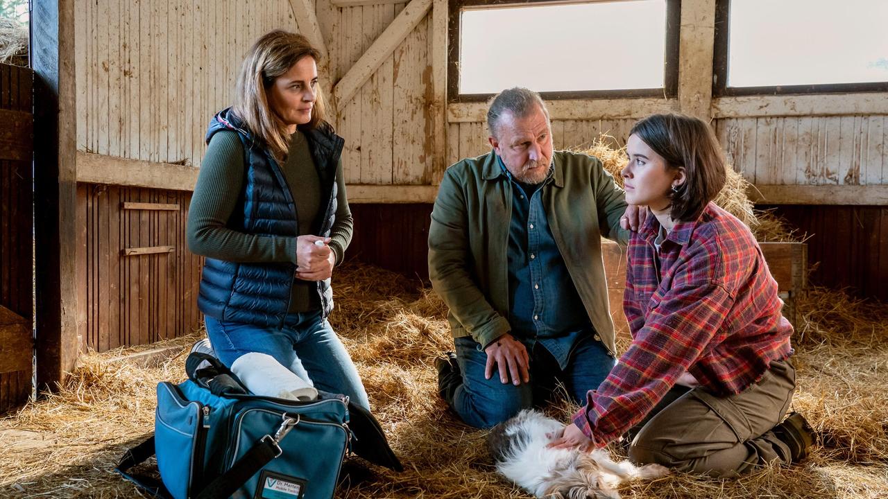 Notfall auf der Alpakafarm von Mike Redmann (Matthias Komm): die freiberufliche Tierärztin Dr. Susanne Mertens (Elisabeth Lanz) kämpft um Leben und Tod des schwer erkrankten Hundes von Mikes Tochter Luca (Eva-Lotta Trojandt).