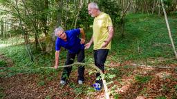 Das gemeinsame Joggen mit Alfons (Sepp Schauer) bringt André (Joachim Lätsch) mächtig aus der Puste.