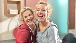 Sturm der Liebe Lachflash am Set: Birte Wentzek und Melanie Wiegmann